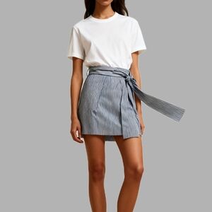 J. Crew Blue Striped Mini Skirt